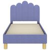 vidaXL Kinderbettgestell mit Kopfteil Jeans blau 70 x 140 cm Stoff