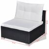 vidaXL 10-tlg. Garten-Lounge-Set mit Auflagen Poly Rattan Schwarz