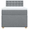 vidaXL Boxspringbett mit Matratze Hellgrau 80x200 cm Stoff
