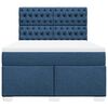 vidaXL Boxspringbett mit Matratze Blau 140x200 cm Stoff