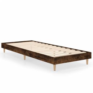 vidaXL Bettgestell ohne Matratze R&auml;uchereiche 75x190 cm Holzwerkstoff
