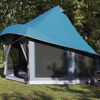 vidaXL Familien-Tipi-Zelt mit Dach Blau 404 x 370 x 270 cm
