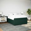 vidaXL Boxspringbett mit Matratze Dunkelgr&uuml;n 140x200 cm Samt