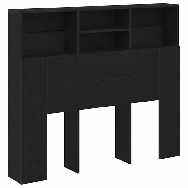 vidaXL Kopfteil Schrank Schwarz Eichen-Optik 120 x 19 x 103,5 cm
