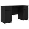 vidaXL Schreibtisch mit Regal Schwarz Eichen-Optik 140 x 49 x 76 cm