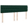 vidaXL Boxspringbett mit Matratze Dunkelgr&uuml;n 200x200 cm Samt