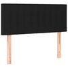 vidaXL Boxspringbett mit Matratze & LED Schwarz 120x200 cm Stoff