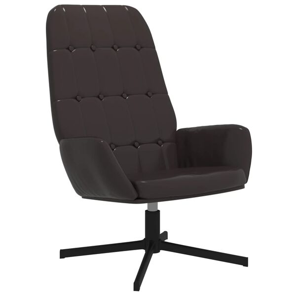 vidaXL Relaxsessel Gl&auml;nzend Braun Kunstleder