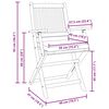 vidaXL Klappstuhl mit Kissen 2 pcs Braun Massivholz Akazie