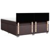 vidaXL Boxspringbett mit Matratze Dunkelbraun 180x200 cm Stoff