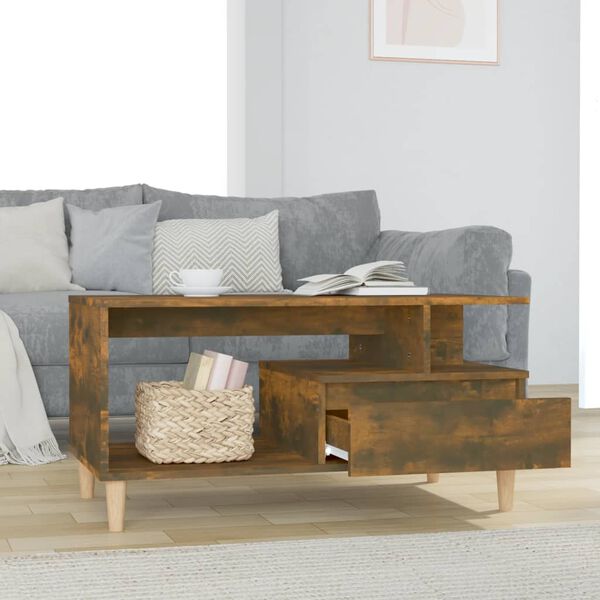 vidaXL Couchtisch R&auml;uchereiche 90x49x45 cm Holzwerkstoff