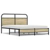 vidaXL Bettgestell ohne Matratze 150x200 cm Sonoma-Eiche Holzwerkstoff