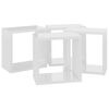 vidaXL W&uuml;rfelregale 4 Stk. Hochglanz-Wei&szlig; 26x15x26 cm