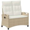 vidaXL Gartenbank mit Kissen Beige und Creme 105 x 60 x 112 cm