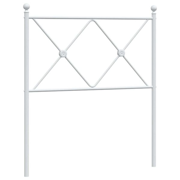 vidaXL Ersatz-Kopfteil Metall Wei&szlig; 80 cm