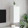 vidaXL TV-Wandschrank mit LED-Leuchten Wei&szlig; 30,5x35x70 cm