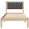 vidaXL Bettrahmen Dunkelgrau 80 x 200 cm Massives Kiefernholz