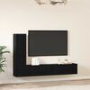 vidaXL Wand-TV-Schrank 2 pcs Schwarz Eichen-Optik Holzwerkstoff