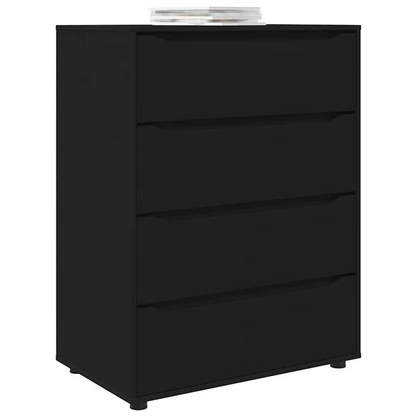 vidaXL Stauraumschr&auml;nke 2 pcs Schwarz 80 x 48 x 105 cm Holzwerkstoff