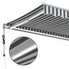 vidaXL Markise Automatisch mit LED Anthrazit & Wei&szlig; 450x350 cm
