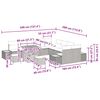 vidaXL Gartensofa-set mit Kissen mit Speicher 13 pcs Beige Poly Rattan