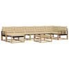 vidaXL Outdoor-Sofagarnitur 8 Stk. Wei&szlig; und Beige Massivholz Akazie