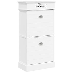 vidaXL Schuhschrank Wei&szlig; 50 x 28 x 98 cm Paulownia Holz
