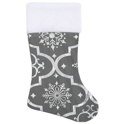 vidaXL Luxus-Weihnachtsbaumdecke mit Socke Grau 150 cm Stoff