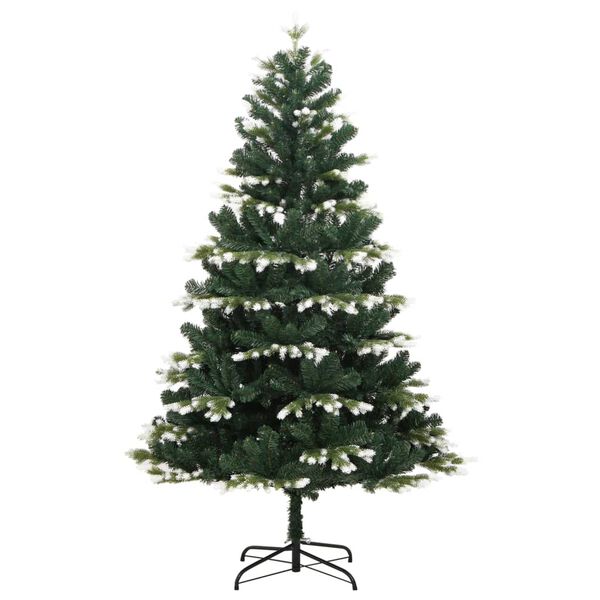vidaXL K&uuml;nstlicher Weihnachtsbaum Klappbar Beschneit 210 cm
