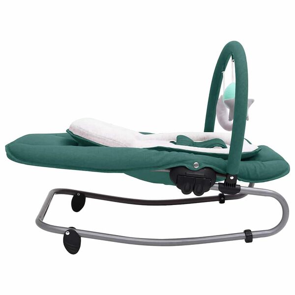 vidaXL Babywippe Grün Stahl
