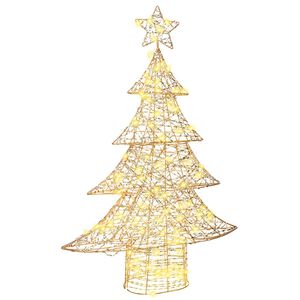 vidaXL Weihnachtsbaum 120 LEDs Warmwei&szlig; 120,5 cm PET