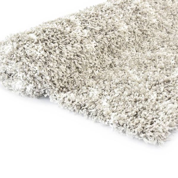 vidaXL Berberteppich Hochflor PP Sandfarben und Beige 120 &times; 170 cm