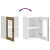 vidaXL K&uuml;chen-H&auml;ngeschrank mit Glast&uuml;r Lucca Artisan-Eiche