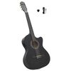vidaXL Westerngitarre Cutaway mit Equalizer und 6 Saiten Schwarz