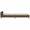vidaXL Bettgestell ohne Matratze Dunkelbraun 90x200 cm Stoff