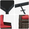 vidaXL Garten Essgruppe 5 pcs Braun Poly Rattan