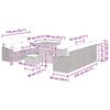 vidaXL Gartensofa-set mit Kissen 10 pcs Schwarz Poly-Rattan