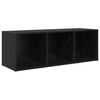 vidaXL TV-Schrankset 72 x 35 x 37 cm Schwarz Holzwerkstoff