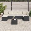 vidaXL Gartensofa-set Schwarz Poly-Rattan