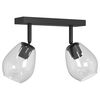 vidaXL Deckenstrahler Schwarz 33 x 13 x 26 cm Glas und Metall