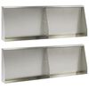 vidaXL St&uuml;tzmauer 4 stk. 60 x 12 x 30 cm Edelstahl Silber