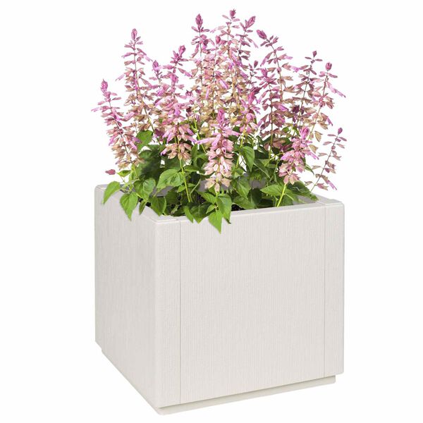vidaXL Blumenkiste Wei&szlig; 36 x 36 x 35 cm Kunststoff