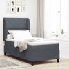 vidaXL Boxspringbett mit Matratze Dunkelgrau 200 x 100 cm Polyester