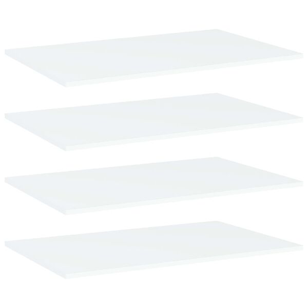 vidaXL B&uuml;cherregal-Bretter 4 Stk. Wei&szlig; 80x50x1,5 cm Holzwerkstoff
