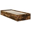 vidaXL Aufbewahrungsbett Ger&auml;ucherte Eiche 75 x 190 cm Holzwerkstoff
