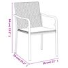 vidaXL 5-tlg. Garten-Essgruppe mit Kissen Poly Rattan und Stahl