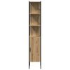 vidaXL Badezimmerm&ouml;bel Set mit Regal 4 pcs Artisan-Eiche Holzwerkstoff