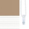 vidaXL Doppelrollo Sandbraun 65x230 cm Stoffbreite 60,9 cm Polyester