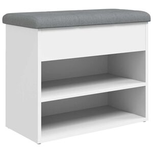 vidaXL Schuhbank Wei&szlig; 62 x 32 x 50 cm Holzwerkstoff