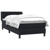 vidaXL Boxspringbett mit Matratze Schwarz 80x220 cm Samt